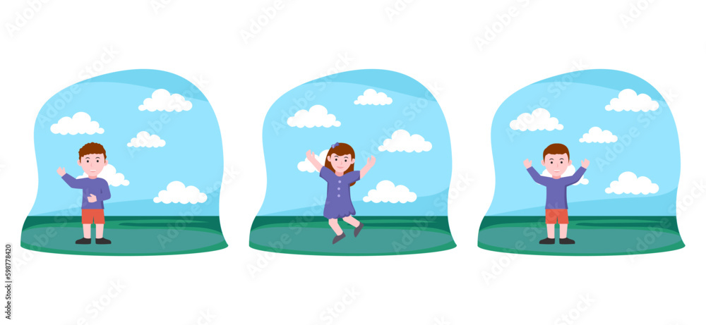 Flat Bundle Children's Day Design Illustration Flat Bundle Children's Day Design Illustration