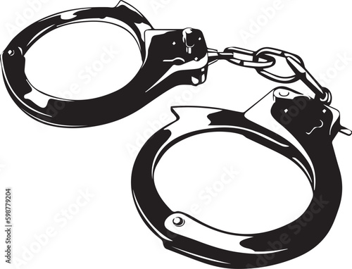Wallpaper Mural handcuffs isolated on white