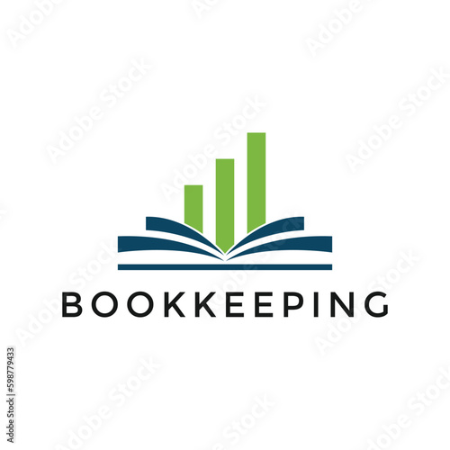 accounting bookkeeping logo design concept;