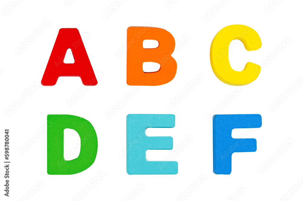 English alphabet isolated on white background, learning education concept. English alphabet isolated on white background, learning education concept.