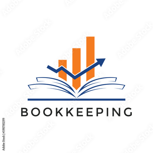 accounting bookkeeping logo design concept