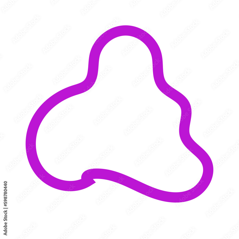 Purple Abstract Shapes Outline 