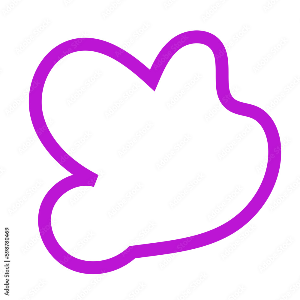 Purple Abstract Shapes Outline 