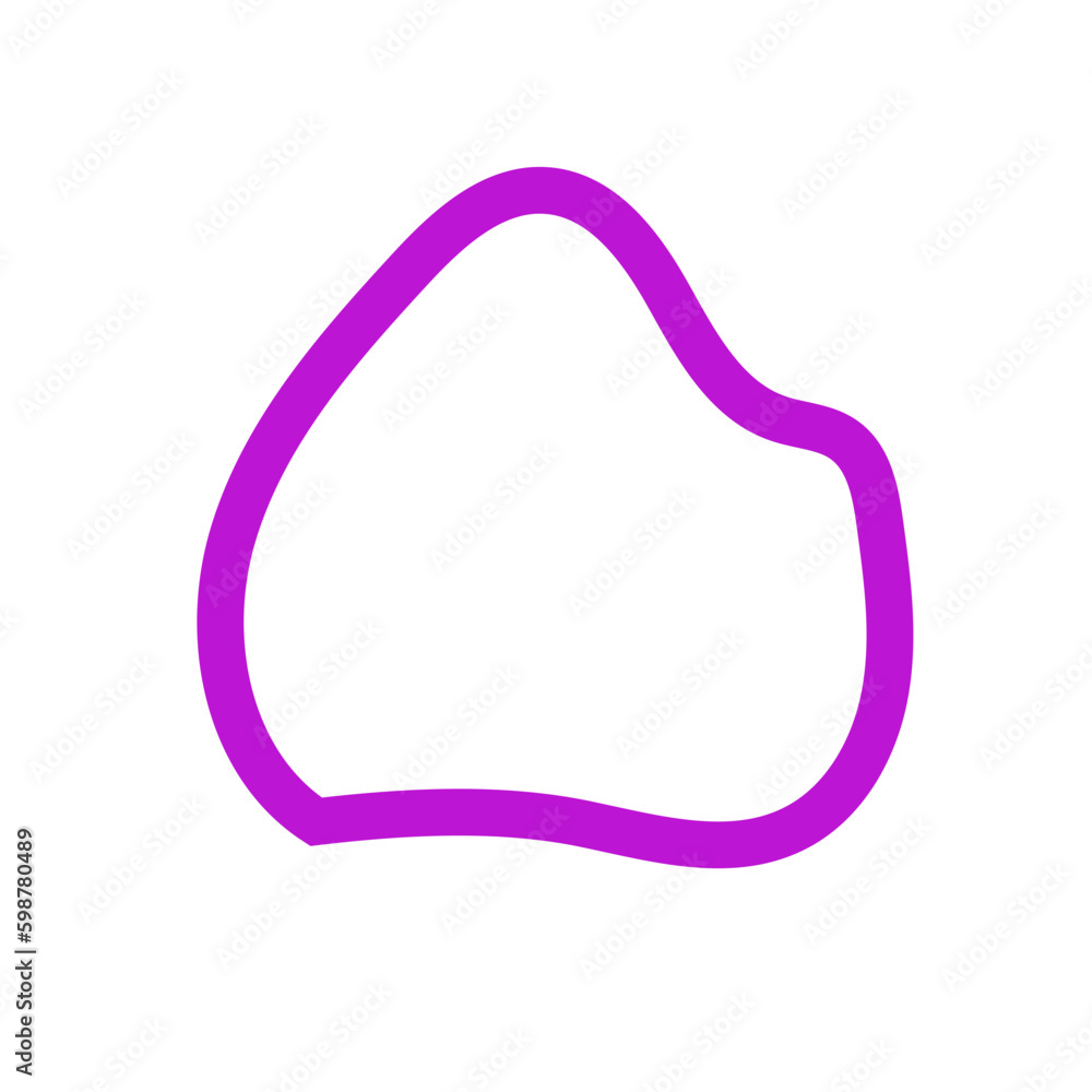 Purple Abstract Shapes Outline 