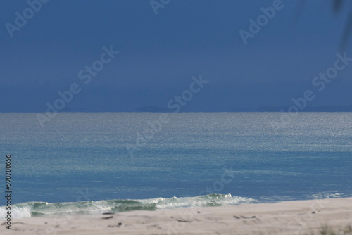 Fototapeta Naklejka Na Ścianę i Meble -  beach and blue stormy sky
