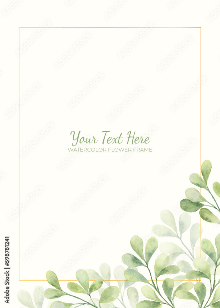 Manual painted of aesthetic watercolor leaves as background frame
Manual painted of aesthetic watercolor leaves as background frame
