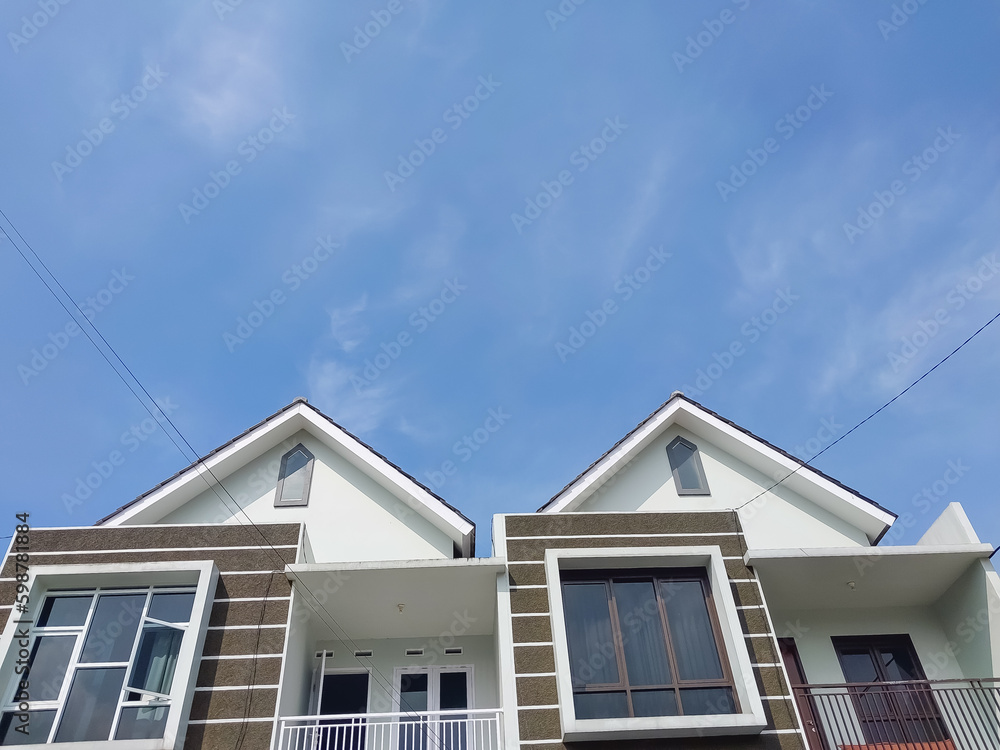 modern house with blue sky