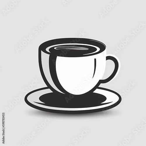 Cup Of Coffee Icon Logo. Generative AI