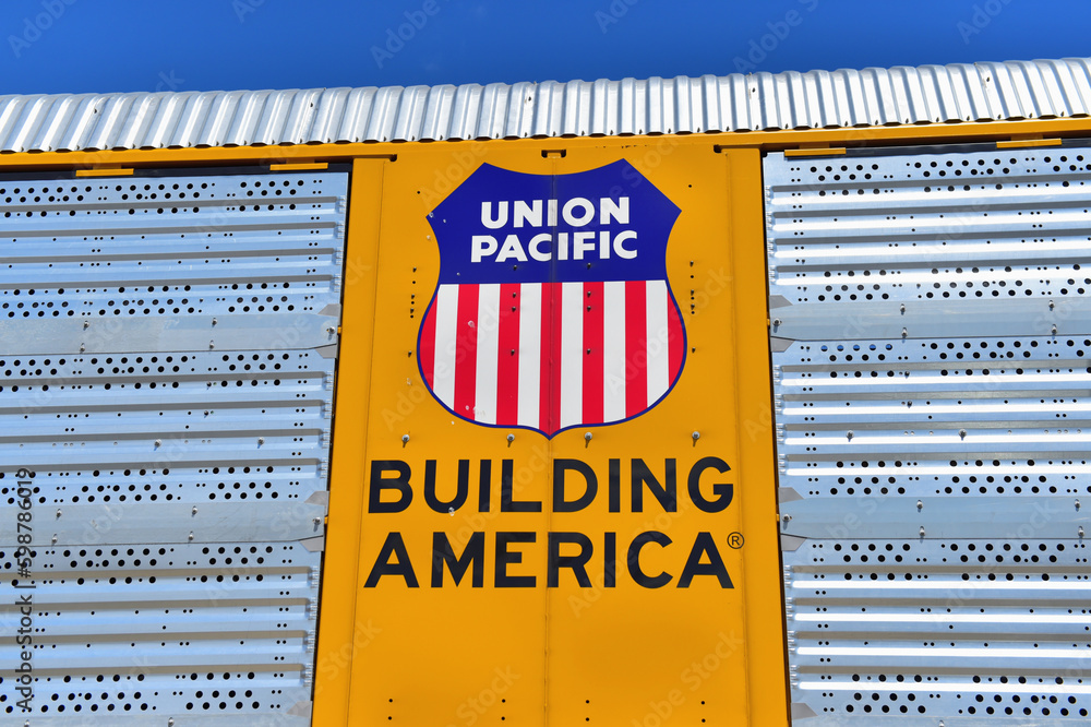 Auto Rack Logo Panel An auto rack freight car reflects its ownership via the application of ...