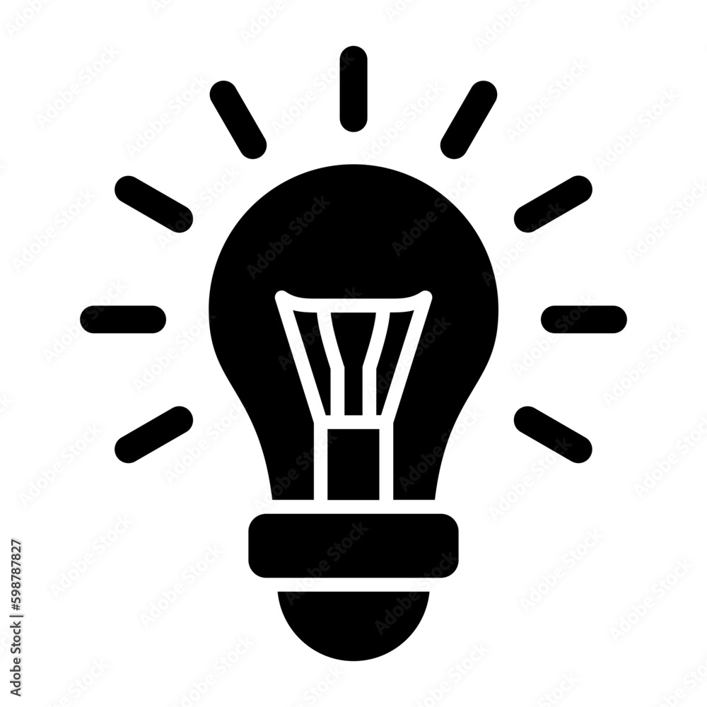 Lightbulb Glyph Icon