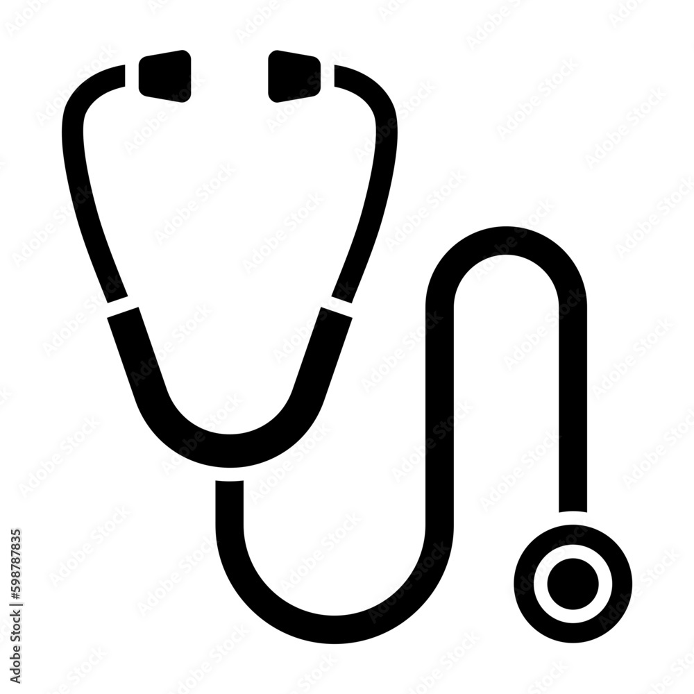 Phonendoscope Glyph Icon Phonendoscope Glyph Icon