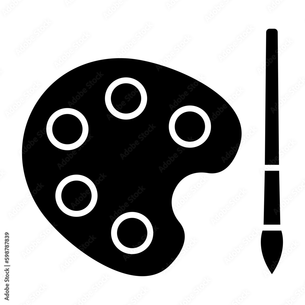 Fototapeta premium Palette Glyph Icon