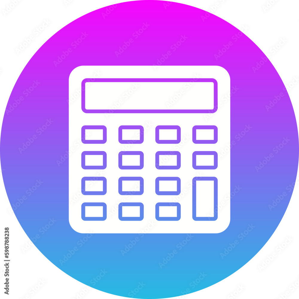 Calculator Gradient Circle Glyph Inverted Icon Calculator Gradient Circle Glyph Inverted Icon