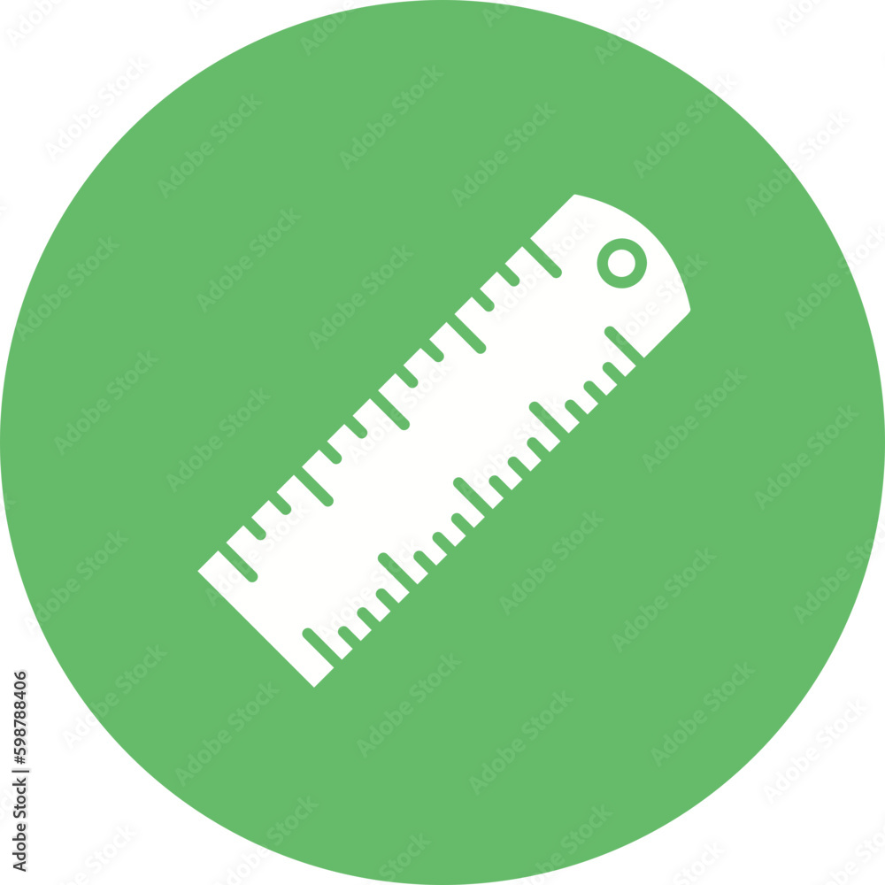 Ruler Multicolor Circle Glyph Inverted Icon Ruler Multicolor Circle Glyph Inverted Icon
