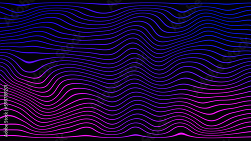 Abstract gradient colorful digital technology line wave news background illustration 
