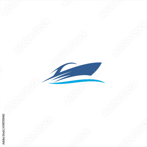 Boat logo with boat and mountain combination, suitable for various company brands with maximum effect.