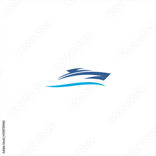 Boat logo with boat and mountain combination, suitable for various company brands with maximum effect.