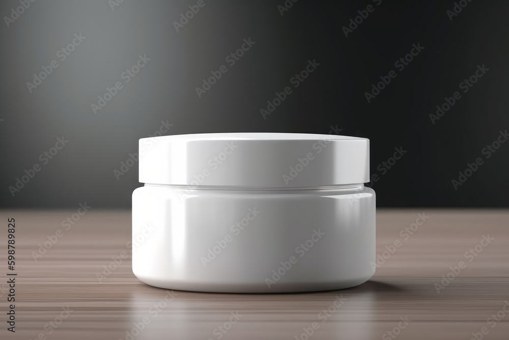 Blank Cosmetic Jar Mockup For Product With Isolated Background Generative AI Blank Cosmetic Jar Mockup For Product With Isolated Background Generative AI