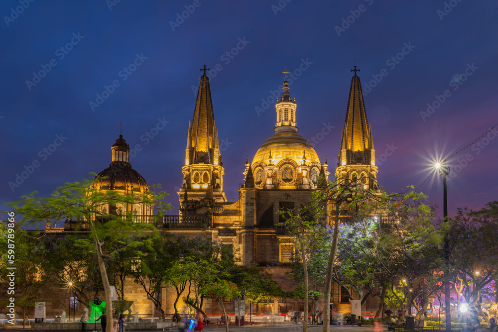 Daytime view of the historical Guadalajara Cathedral