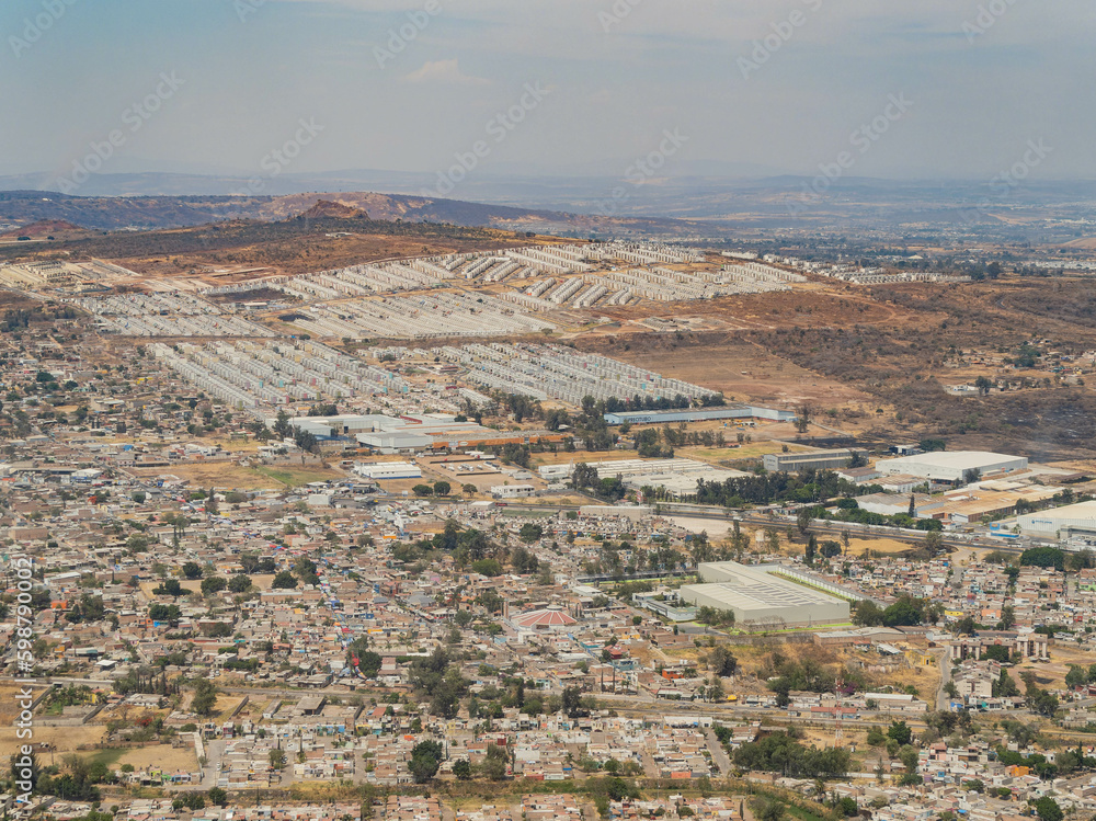 Aerial view of the Guadalajara area cityscape