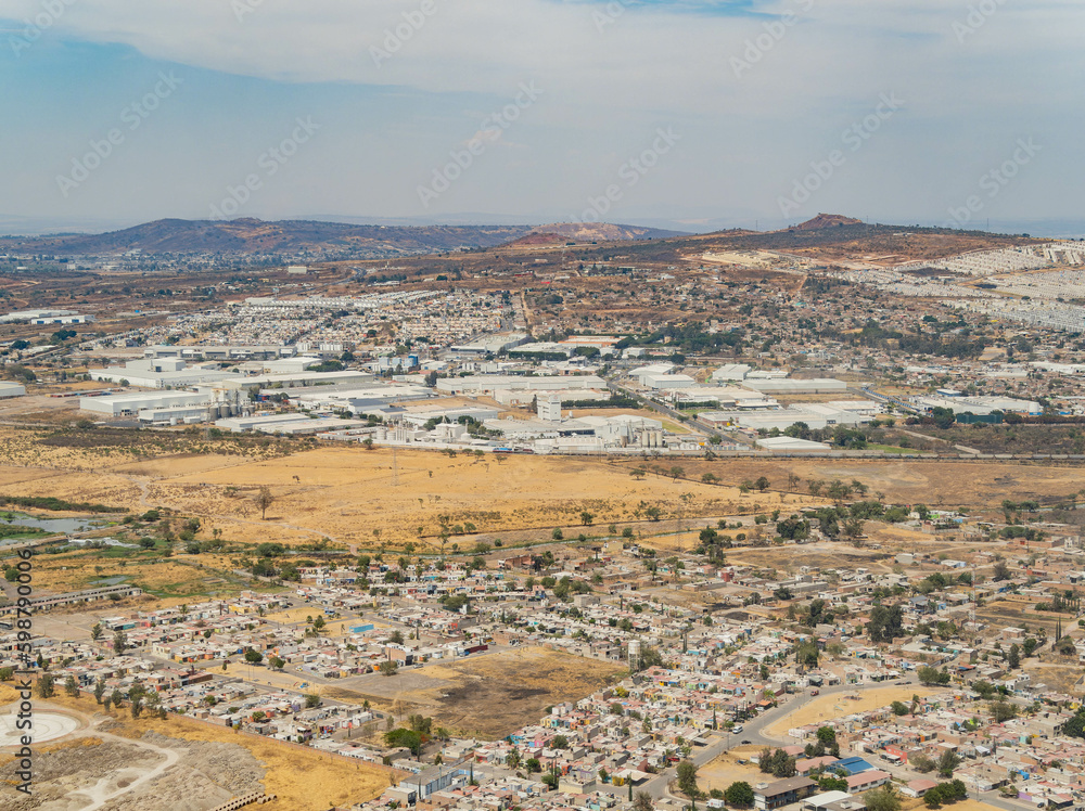 Aerial view of the Guadalajara area cityscape