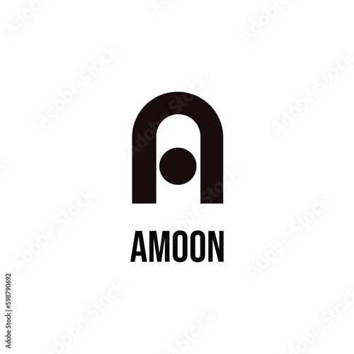 logo icon letter shape a semicircle combination shape A - initial A