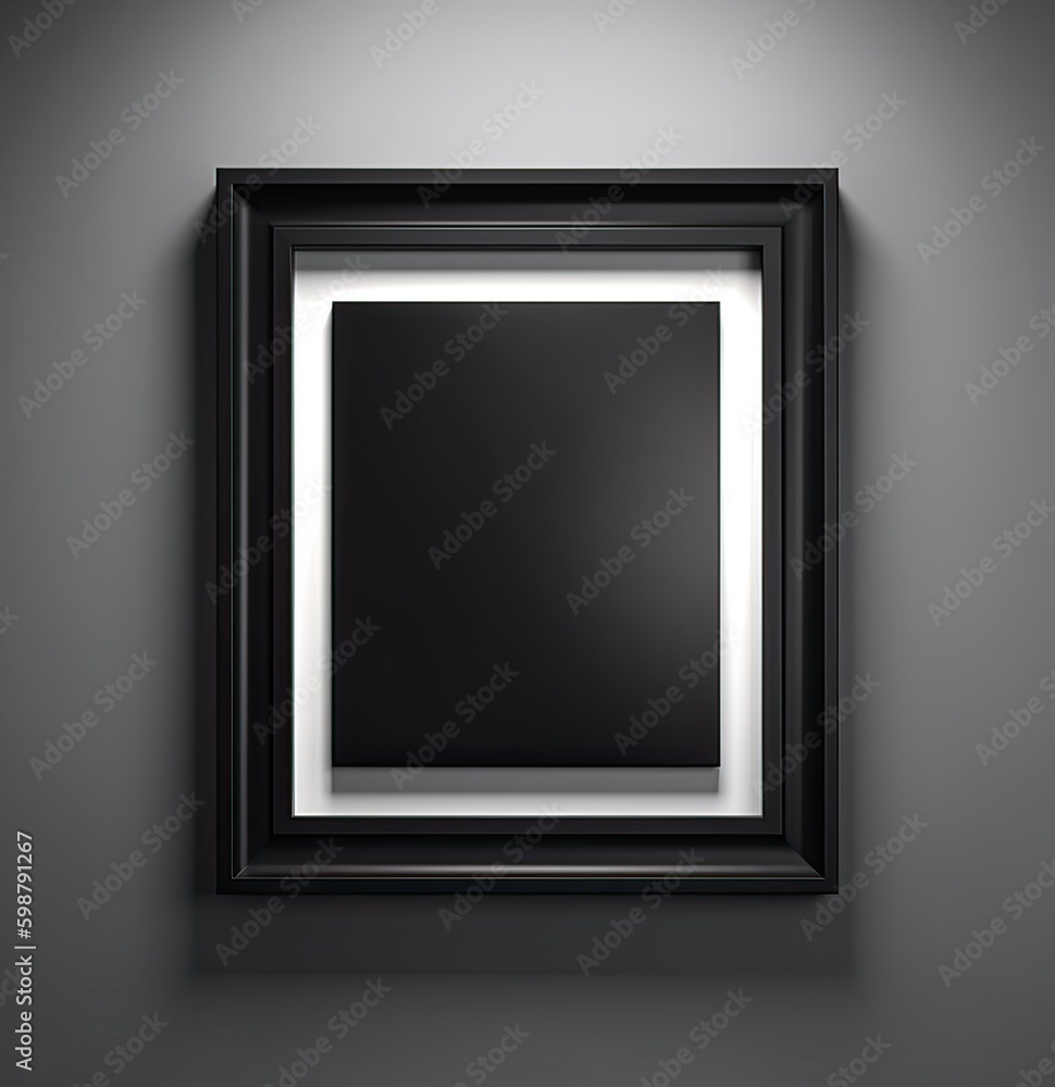 Mock up frame with minimal decor close up in home interior background. Generative Ai. Mock up frame with minimal decor close up in home interior background. Generative Ai.