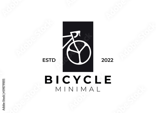 Bicycle logo concept icon vector. Simple design modern vector.