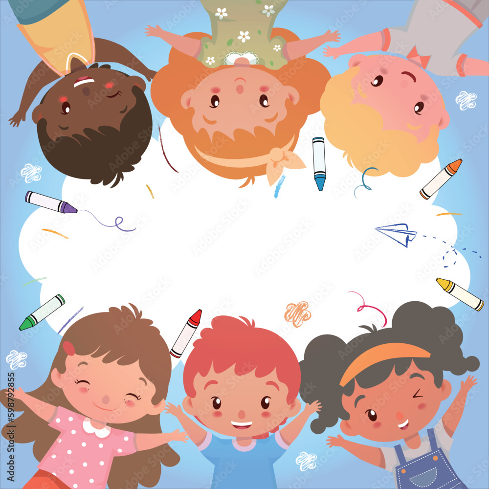 Cute kids background with crayons and marks, suitable for kids or school theme can be used as background, card, etc. Cute kids background with crayons and marks, suitable for kids or school theme can be used as background, card, etc.
