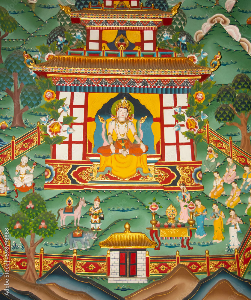 Interior of Bhutanese Buddhist temple