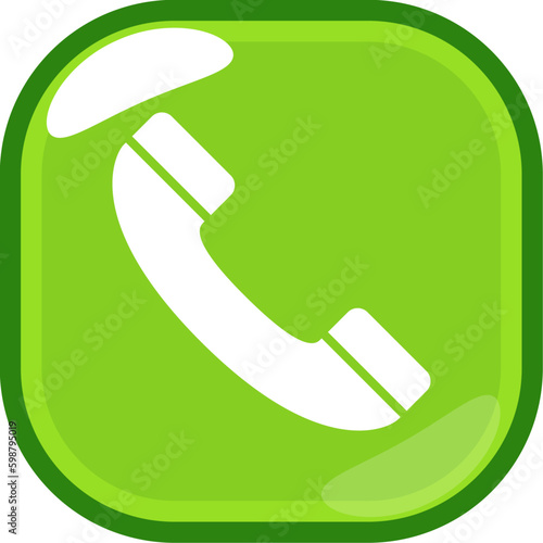 phone call vector icon button illustration