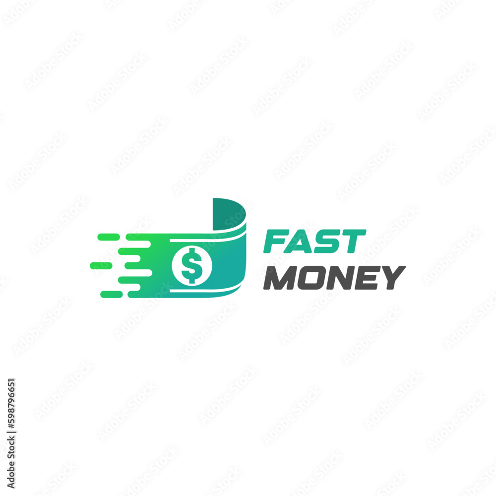 fast money paper quick logo vector icon illustration fast money paper quick logo vector icon illustration