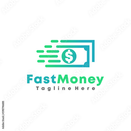 Fast money icon vector, Fast Cash logo template, Money logo designs