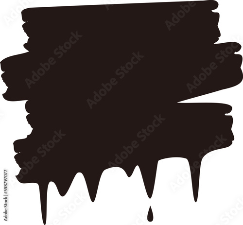 ペンキを塗ったようなバナー（タイトル枠、タイトルバナー）