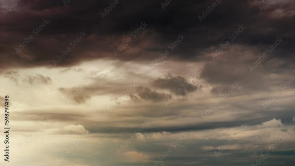 空に雲が躍動する映像 空に雲が躍動する映像
