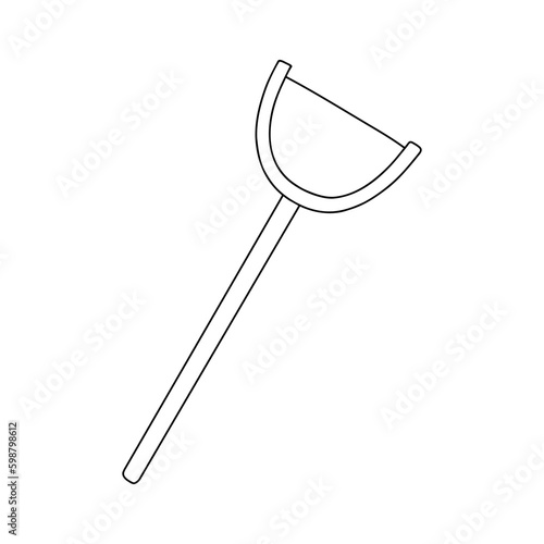 Dental Flosser outline sketch. Vector doodle illustration isolated on white.