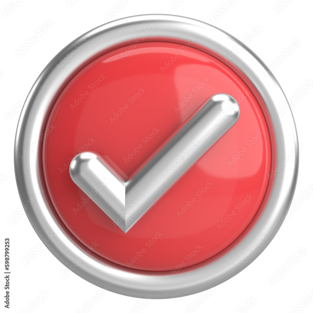 3D checkbox. Check mark. 3D illustration. 3D checkbox. Check mark. 3D illustration.