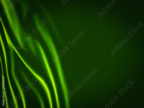 Abstract wave background. Green Ripples.