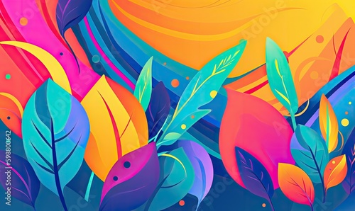 Vibrant organic background design in colorful hues Creating using generative AI tools