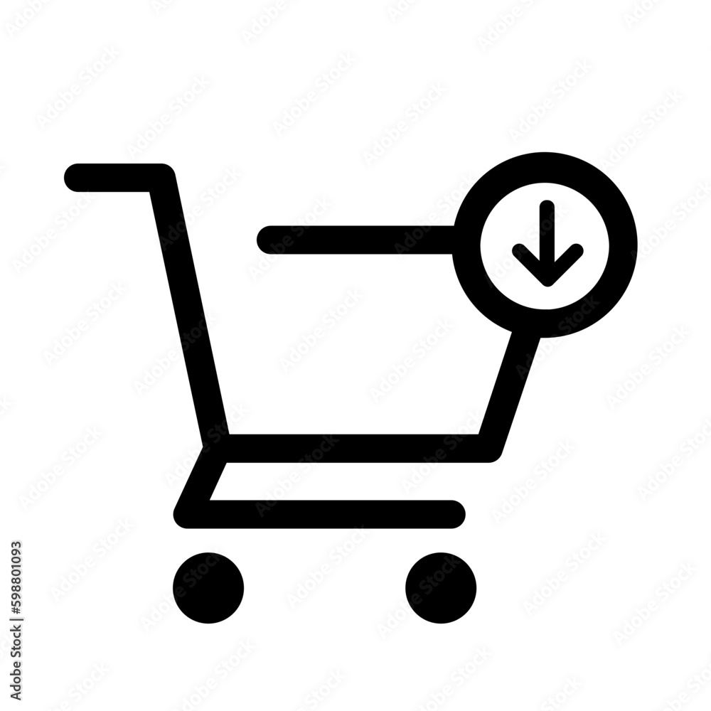 arrow shopping online cart outline icon arrow shopping online cart outline icon
