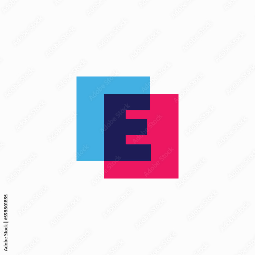 Letter E Lettermark Initial Multiply Overlapping Color Logo Vector Icon Illustration Letter E Lettermark Initial Multiply Overlapping Color Logo Vector Icon Illustration