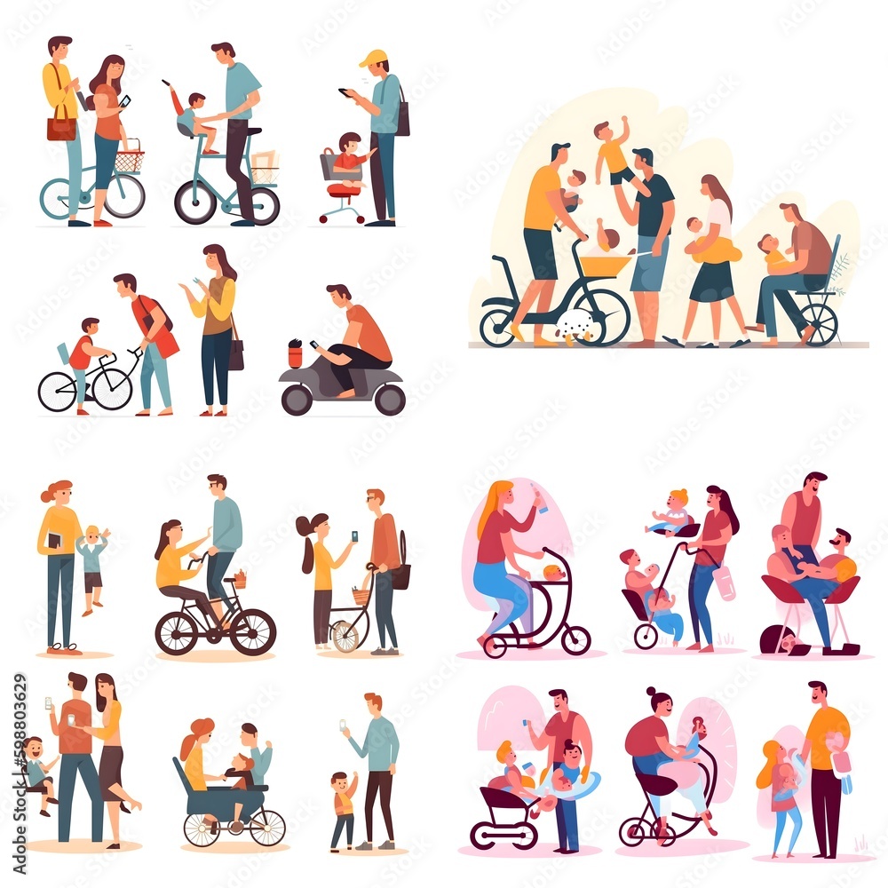 Fototapeta premium Family, Generative AI