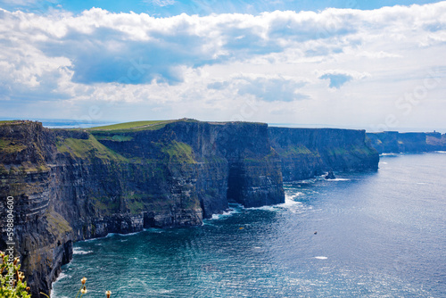 Spectacular Cliffs of Moher are sea cliffs located at the southwestern edge of the Burren region in County Clare, Ireland. Wild Atlantic way