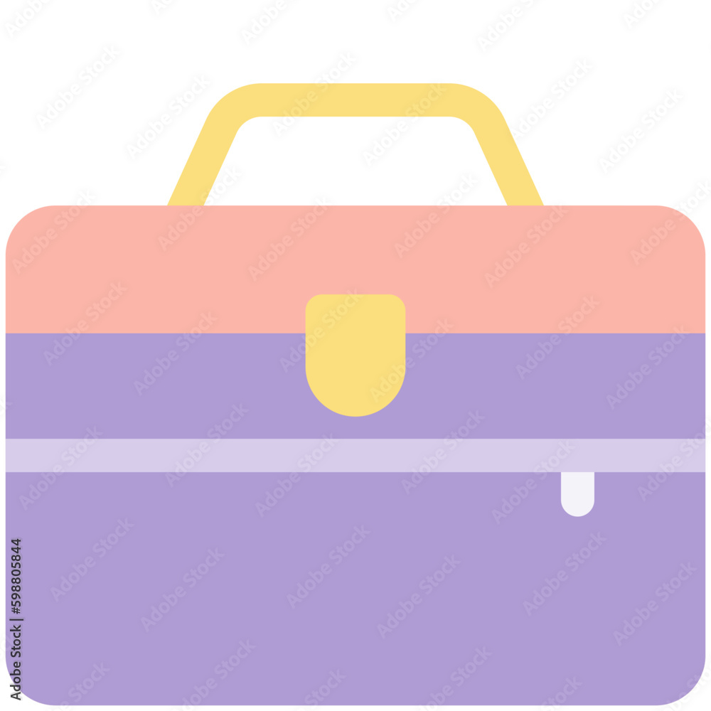 makeup bag flat icon