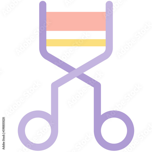 eyelash curler flat icon