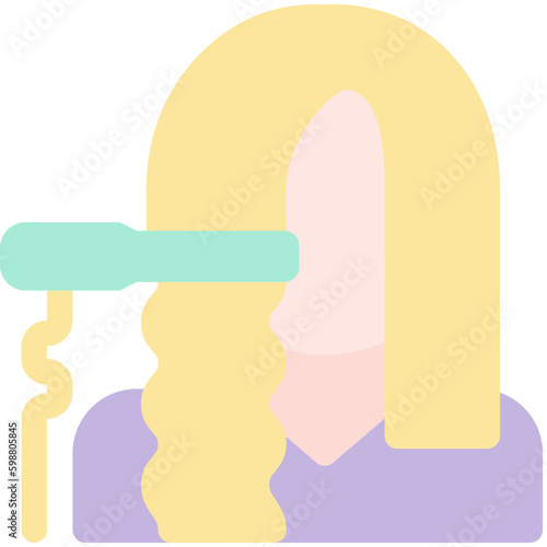 hair straightening flat icon