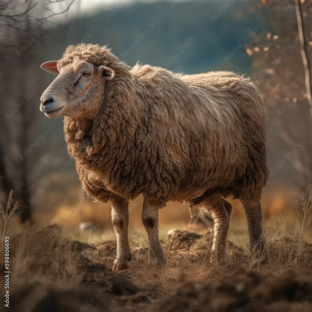 Sheep in natural habitat (generative AI) Sheep in natural habitat (generative AI)