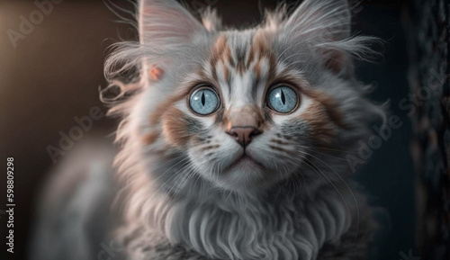 American Curl cat. beautiful instagram photography - Generative AI 