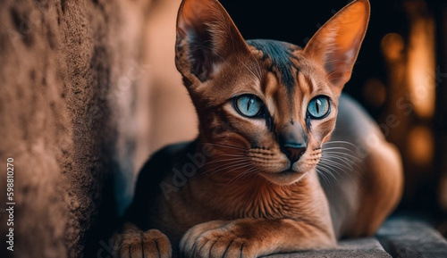Havana Brown cat. beautiful instagram photography - Generative AI 