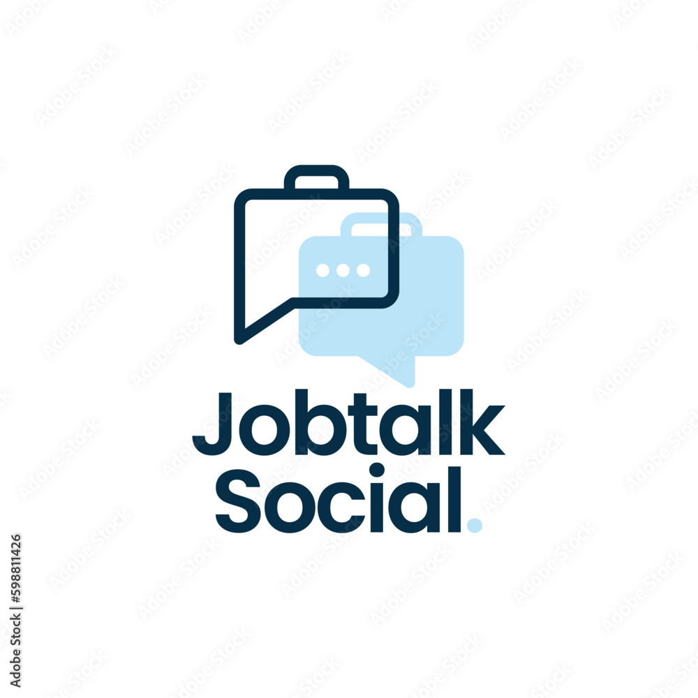 Chat Bubble Job Talk Social Vacancy Blog Message Information Logo Vector Icon Illustration Chat Bubble Job Talk Social Vacancy Blog Message Information Logo Vector Icon Illustration